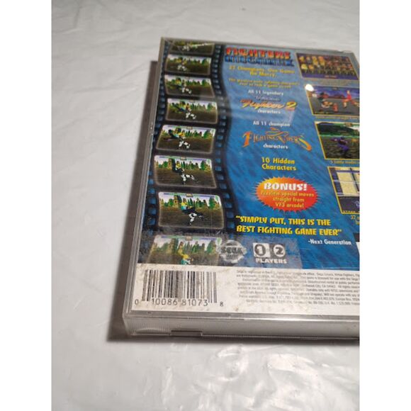 Sega Saturn Fighters Megamix W/ Front & Back Artwork & Warranty Card Empty Case - Picture 6 of 9